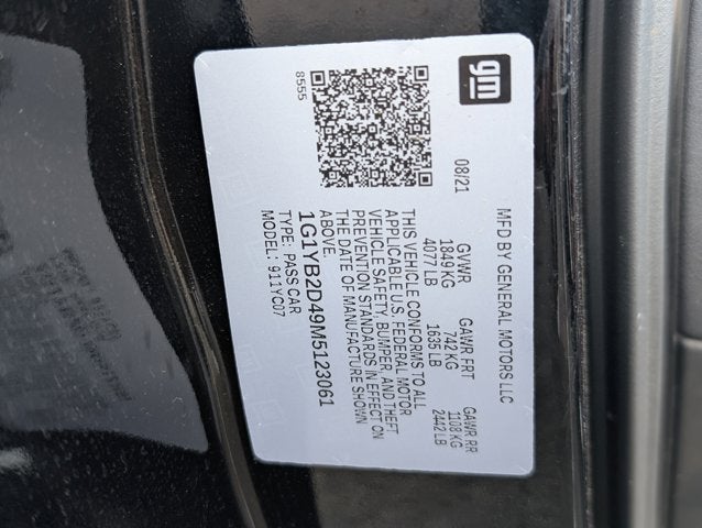 2021 Chevrolet Corvette 2LT