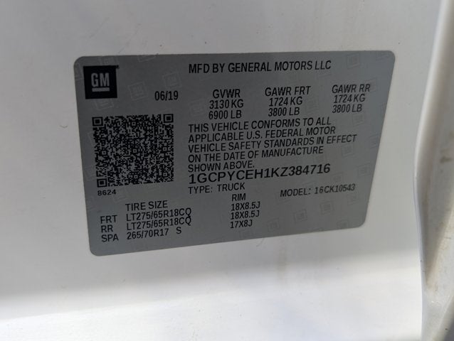 2019 Chevrolet Silverado 1500 Custom Trail Boss