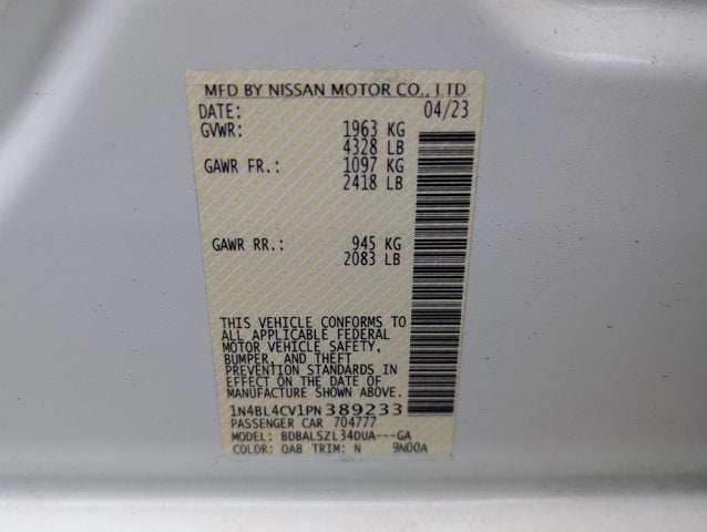 2023 Nissan Altima 2.5 SR