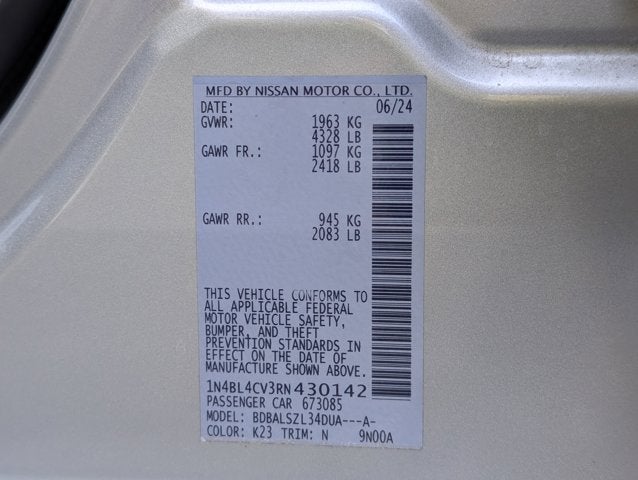 2024 Nissan Altima 2.5 SR
