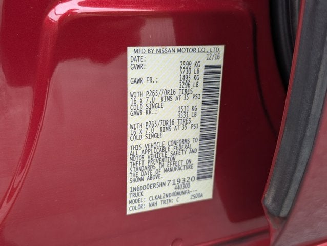 2017 Nissan Frontier SV V6