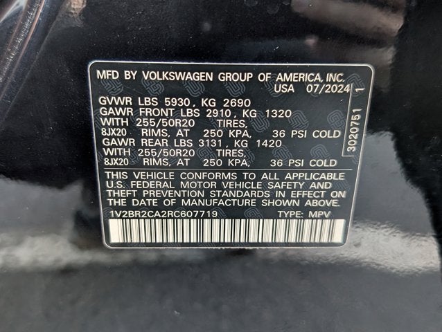 2024 Volkswagen Atlas 2.0T SEL