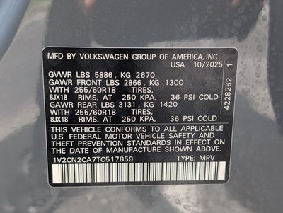 2026 Volkswagen Atlas 2.0T Peak Edition