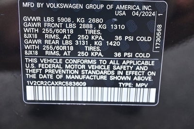 2024 Volkswagen Atlas 2.0T Peak Edition SE w/Technology