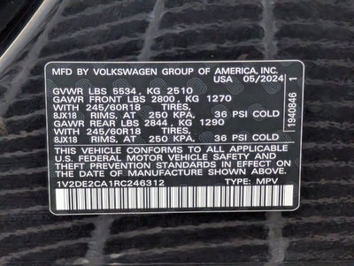 2024 Volkswagen Atlas Cross Sport 2.0T SE