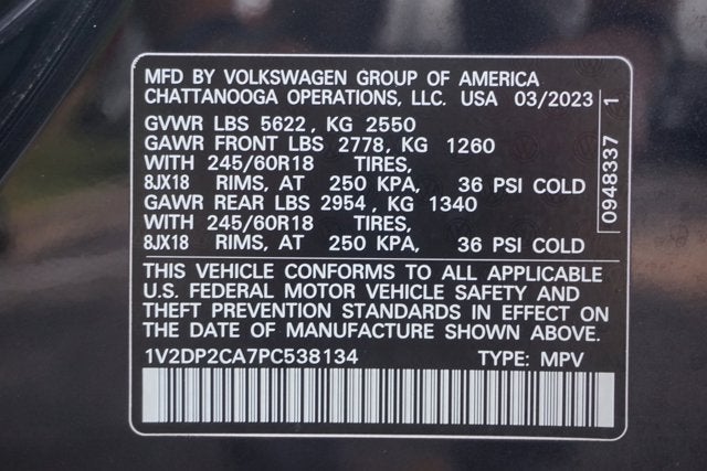 2023 Volkswagen Atlas 2.0T SE