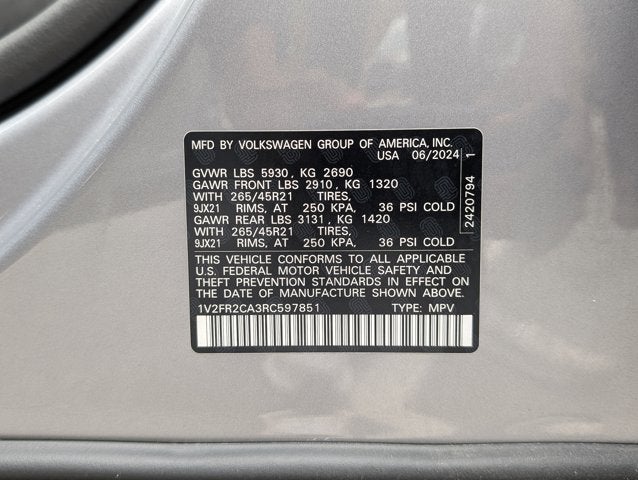 2024 Volkswagen Atlas 2.0T SEL Premium R-Line