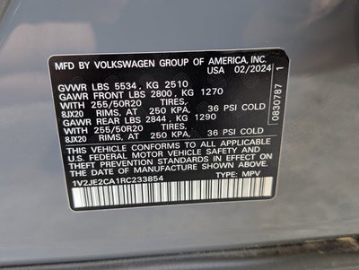 2024 Volkswagen Atlas Cross Sport 2.0T SE w/Technology