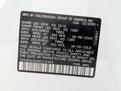 2025 Volkswagen Atlas Cross Sport 2.0T SE w/Technology