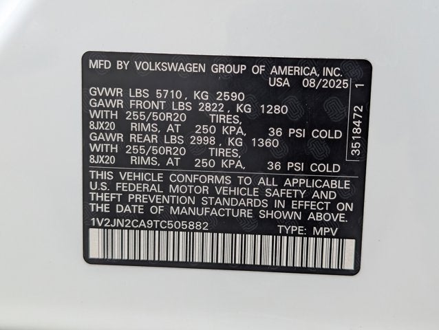 2026 Volkswagen Atlas 2.0T SE w/Technology