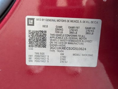 2018 Chevrolet Silverado 1500 LT