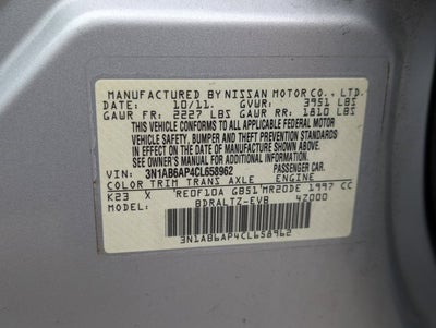 2012 Nissan Sentra 2.0 SR
