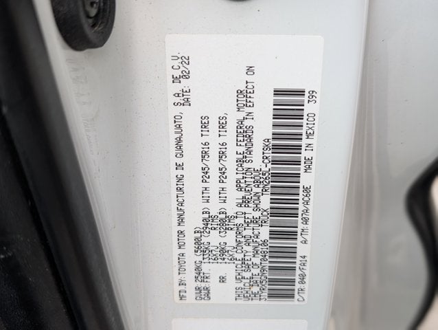 2022 Toyota Tacoma 2WD SR