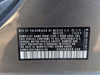 2025 Volkswagen Jetta S