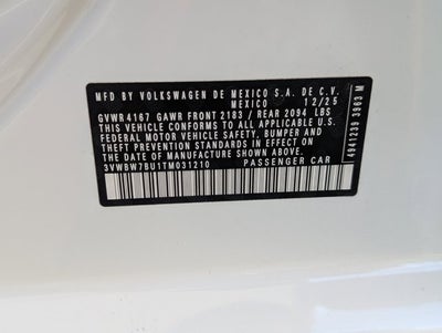 2026 Volkswagen Jetta Sport