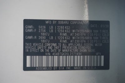 2020 Subaru Outback Onyx Edition XT