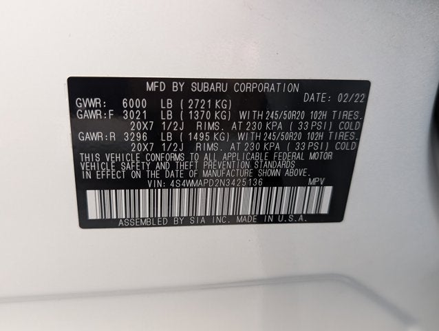 2022 Subaru Ascent Limited