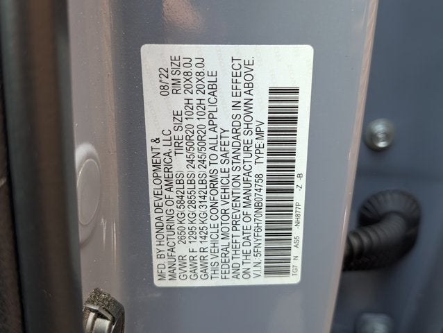 2022 Honda Pilot Black Edition