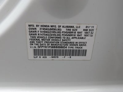 2011 Honda Ridgeline RTL