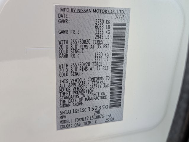 2025 INFINITI QX60 SENSORY