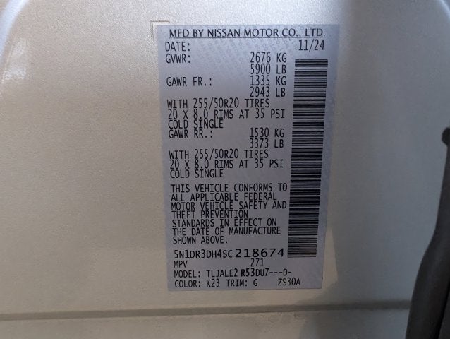 2025 Nissan Pathfinder Platinum