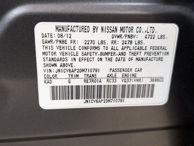 2013 INFINITI G37 Sedan Journey