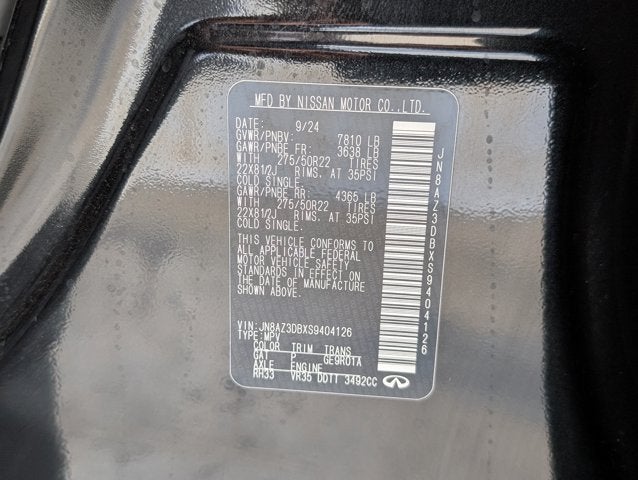 2025 INFINITI QX80 SENSORY