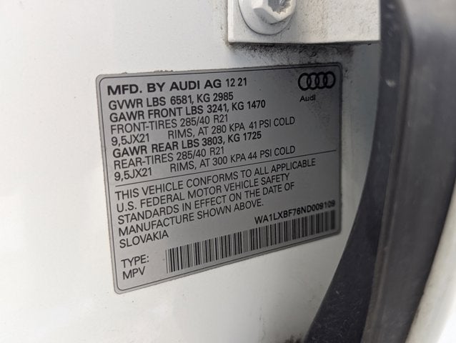 2022 Audi Q7 Premium Plus