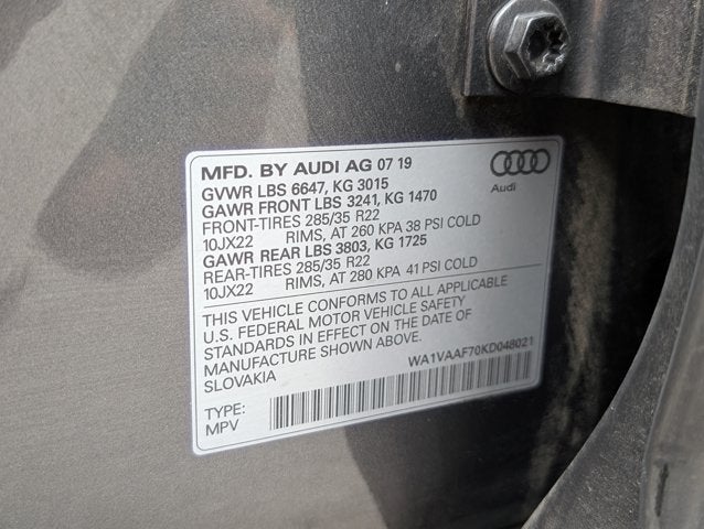 2019 Audi Q7 Prestige